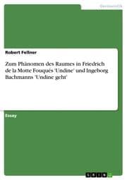 Cover von Zum Phänomen des Raumes in Friedrich de la Motte Fouqués 'Undine' und Ingeborg Bachmanns 'Undine geht'