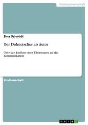 Cover von Der Dolmetscher als Autor