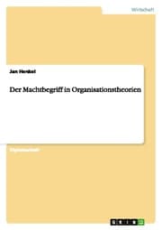 Cover von Der Machtbegriff in Organisationstheorien