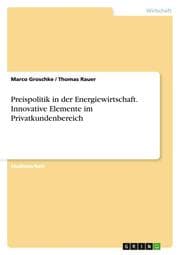 Cover von Preispolitik in der Energiewirtschaft.Innovative Elemente im Privatkundenbereich