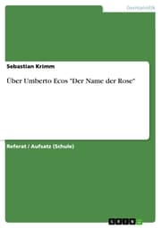 Cover von Über Umberto Ecos 'Der Name der Rose'