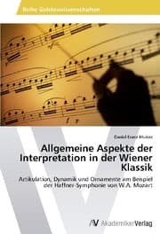 Cover von Allgemeine Aspekte der Interpretation in der Wiener Klassik