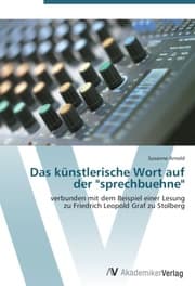 Cover von Das künstlerische Wort auf der 'sprechbuehne'