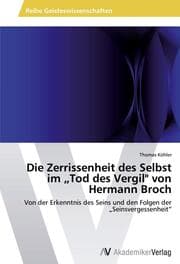 Cover von Die Zerrissenheit des Selbst im Tod des Vergil' von Hermann Broch