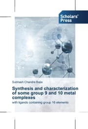 Cover von Synthesis and characterization of some group 9 and 10 metal complexes