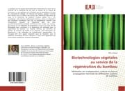Cover von Biotechnologies végétales au service de la régénération du bambou