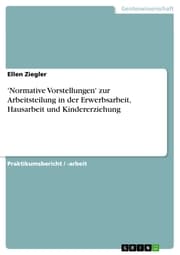Cover von 'Normative Vorstellungen' zur Arbeitsteilung in der Erwerbsarbeit, Hausarbeit und Kindererziehung