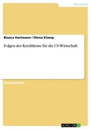 Cover von Folgen der Kreditkrise für die US-Wirtschaft