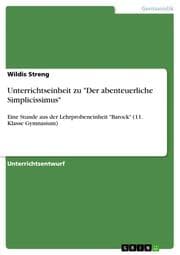 Cover von Unterrichtseinheit zu 'Der abenteuerliche Simplicissimus'