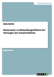 Cover von Metaanalyse zu Behandlungseffekten bei Störungen des Sozialverhaltens