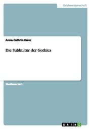 Cover von Die Subkultur der Gothics