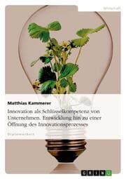 Cover von Open Innovation - Ursachen, Instrumente und Motivation der Öffnung des Innovationsprozesses