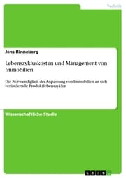 Cover von Lebenszykluskosten und Management von Immobilien