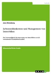 Cover von Lebenszykluskosten und Management von Immobilien