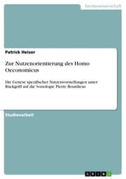Cover von Zur Nutzenorientierung des Homo Oeconomicus