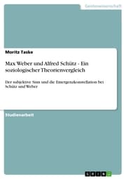 Cover von Max Weber und Alfred Schütz - Ein soziologischer Theorienvergleich