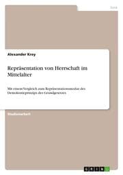 Cover von Repräsentation von Herrschaft im Mittelalter