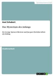 Cover von Das Mysterium des Anfangs