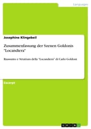 Cover von Zusammenfassung der Szenen Goldonis 'Locandiera'