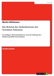Cover von Die Reform des Sicherheitsrats der Vereinten Nationen