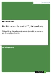 Cover von Die Literaturreform des 17. Jahrhunderts