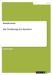 Cover von Die Ernährung des Sportlers