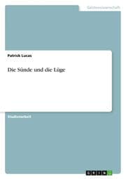 Cover von Die Sünde und die Lüge