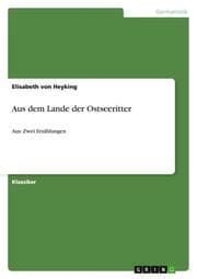 Cover von Aus dem Land der Ostseeritter