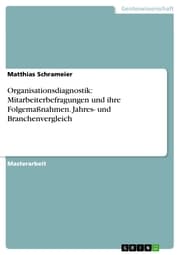 Cover von Organisationsdiagnostik: Mitarbeiterbefragungen und ihre Folgemaßnahmen. Jahres- und Branchenvergleich