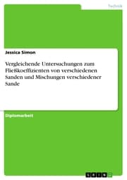 Cover von Vergleichende Untersuchungen zum Fließkoeffizienten von verschiedenen Sanden und Mischungen verschiedener Sande