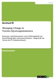 Cover von Managing Change in Vereins-/Sportorganisationen