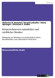 Cover von Körperschmerzen männlicher und weiblicher Musiker