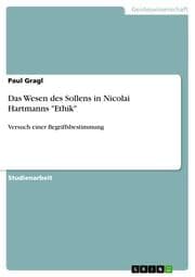 Cover von Das Wesen des Sollens in Nicolai Hartmanns 'Ethik'