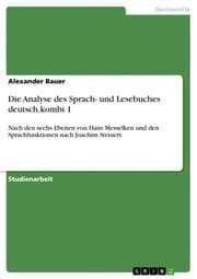 Cover von Die Analyse des Sprach- und Lesebuches deutsch.kombi 1