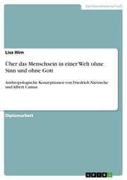 Cover von Über das Menschsein in einer Welt ohne Sinn und ohne Gott