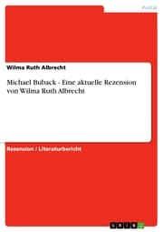 Cover von Michael Buback - Eine aktuelle Rezension von Wilma Ruth Albrecht