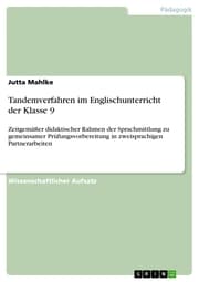 Cover von Tandemverfahren im Englischunterricht der Klasse 9