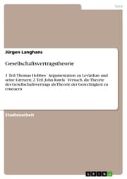 Cover von Gesellschaftsvertragstheorie