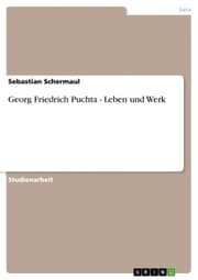 Cover von Georg Friedrich Puchta - Leben und Werk