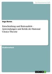 Cover von Entscheidung und Rationalität - Anwendungen und Kritik der Rational Choice Theorie