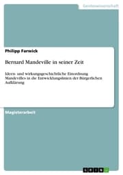 Cover von Bernard Mandeville in seiner Zeit
