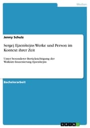 Cover von Sergej Ejzenstejns Werke und Person im Kontext ihrer Zeit