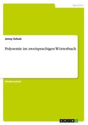 Cover von Polysemie im zweisprachigen Wörterbuch