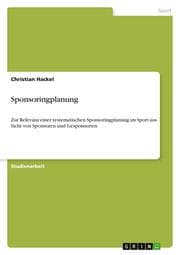 Cover von Sponsoringplanung