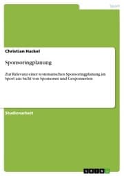 Cover von Sponsoringplanung