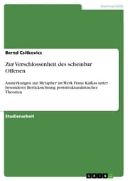Cover von Zur Verschlossenheit des scheinbar Offenen