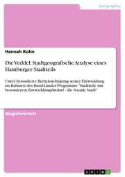 Cover von Die Veddel: Stadtgeografische Analyse eines Hamburger Stadtteils
