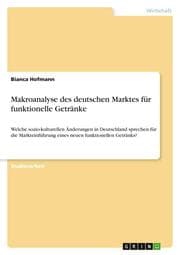 Cover von Makroanalyse des deutschen Marktes für funktionelle Getränke