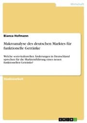 Cover von Makroanalyse des deutschen Marktes für funktionelle Getränke