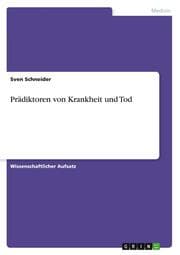 Cover von Prädiktoren von Krankheit und Tod